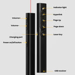 Puntatore laser rosso ricaricabile con ricevitore USB