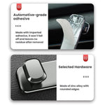 Gancio adesivo in lega per sedile auto 6,5x2 cm