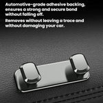 Gancio adesivo in lega per sedile auto 6,5x2 cm