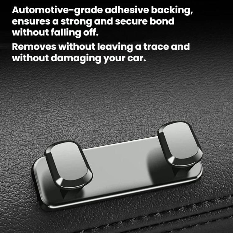 Gancio adesivo in lega per sedile auto 6,5x2 cm