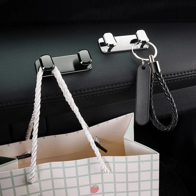 Gancio adesivo in lega per sedile auto 6,5x2 cm