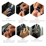 Adesivo decorativo con anello diamante per avviamento auto