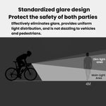 Luce bicicletta portatile LED 4 modalità USB ricaricabile