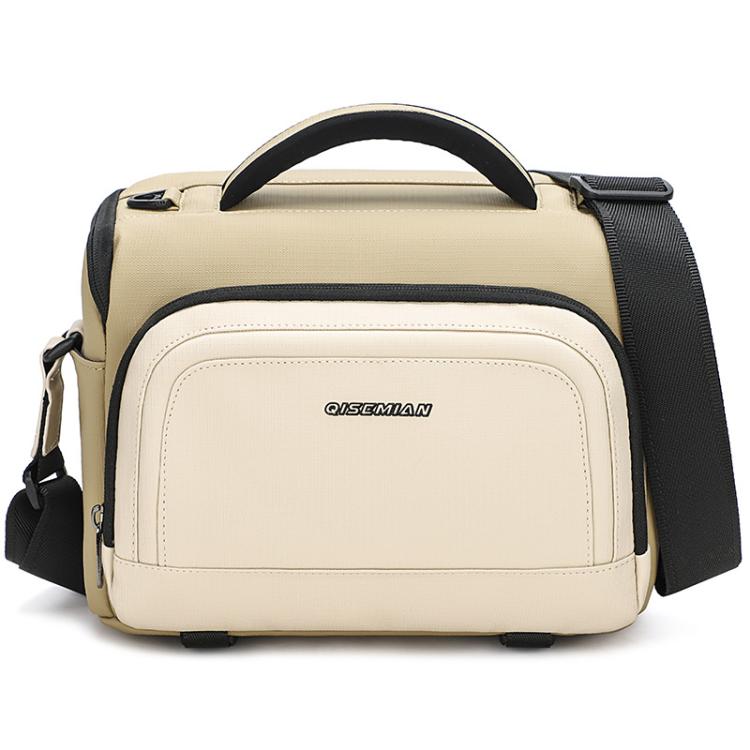 Borsa a tracolla QISEMIAN per fotocamera, resistente all'acqua, con attacco per treppiede e cinghia per il trasporto su trolley., XK0042 Orange, XK0042 Green