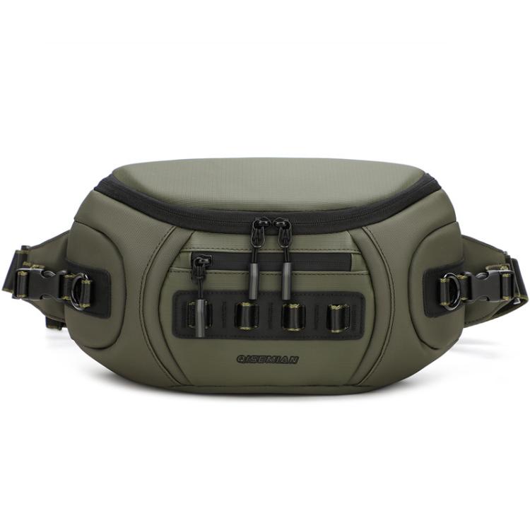 Borsa a tracolla/petto QISEMIAN per fotocamera da uomo con divisori rimovibili, ideale per la città e il pendolarismo.