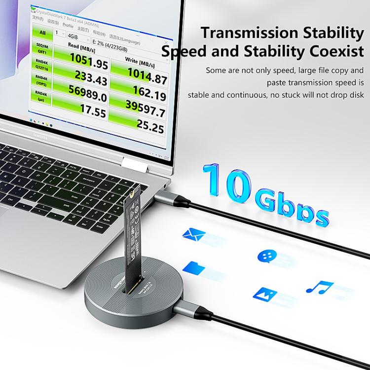 Blueendless SD03PA Custodia SSD M.2 NVMe/SATA 2TB