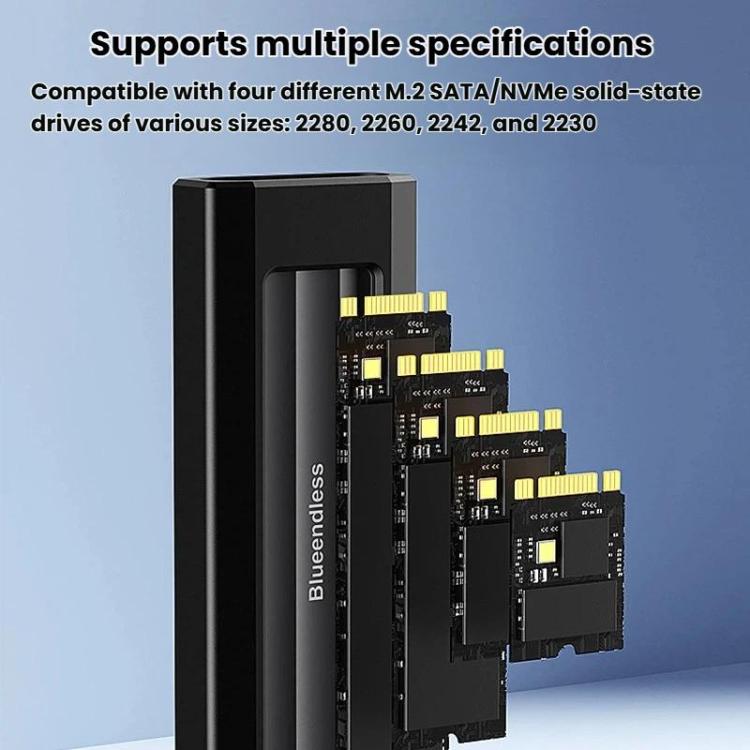 Blueendless Custodia Esterna M.2 SSD USB-C 10Gbps