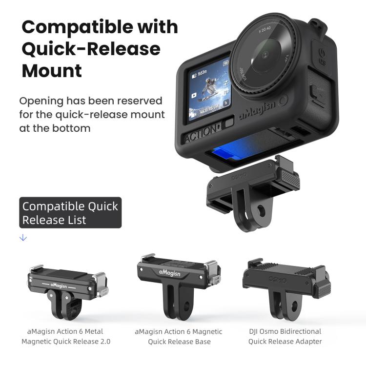 Custodia in silicone per DJI Osmo Action 6 con copriobiettivo