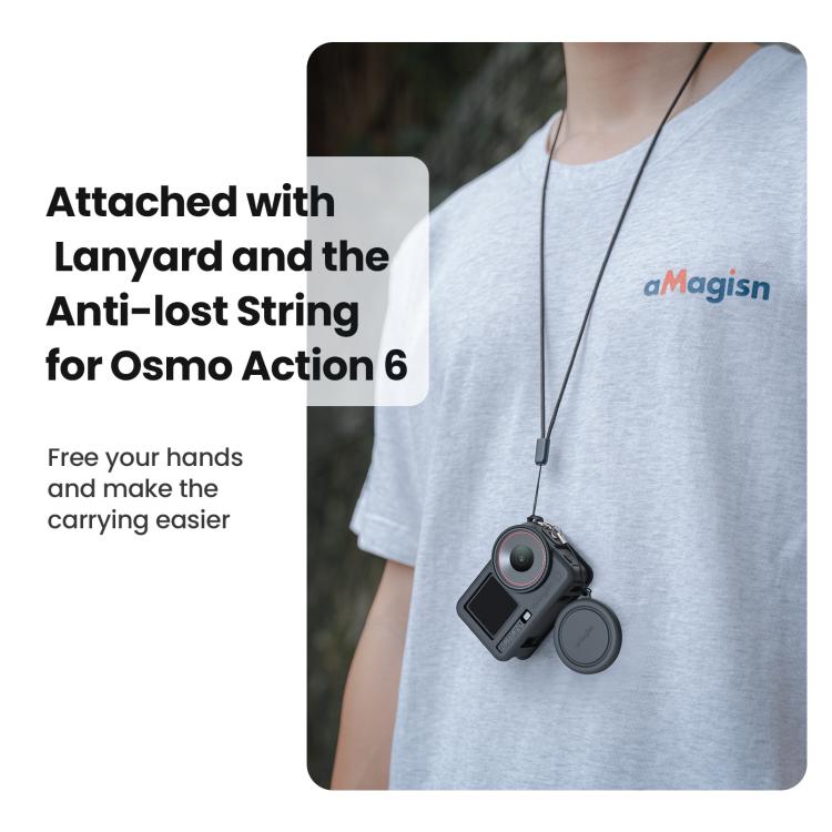 Custodia in silicone per DJI Osmo Action 6 con copriobiettivo