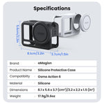 Custodia in silicone per DJI Osmo Action 6 con copriobiettivo