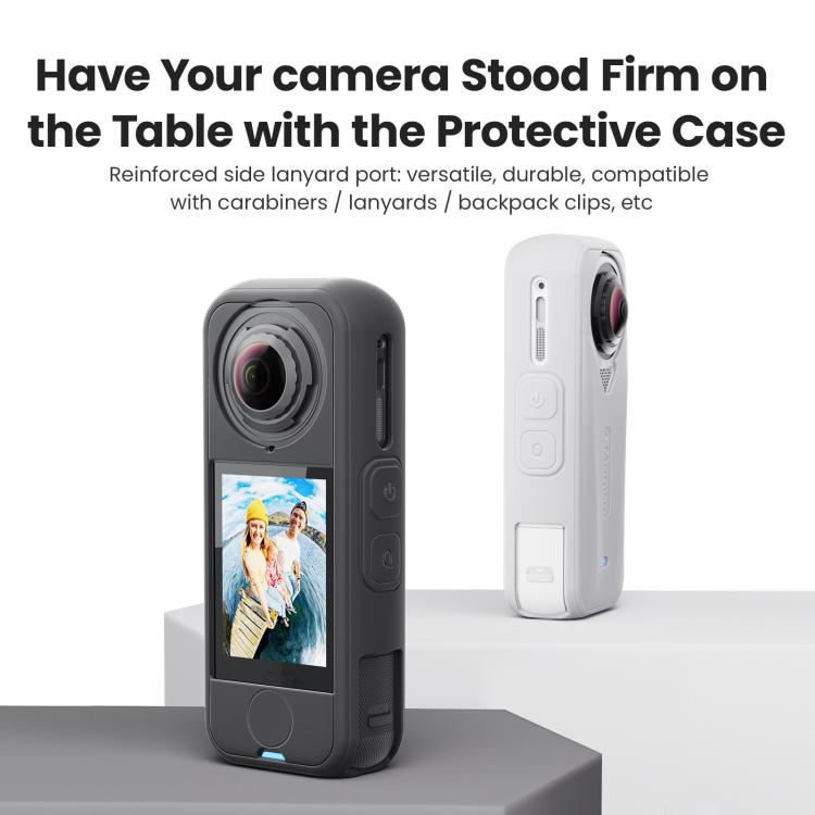 Custodia in silicone per Insta360 X4 Air con protezione obiettivo