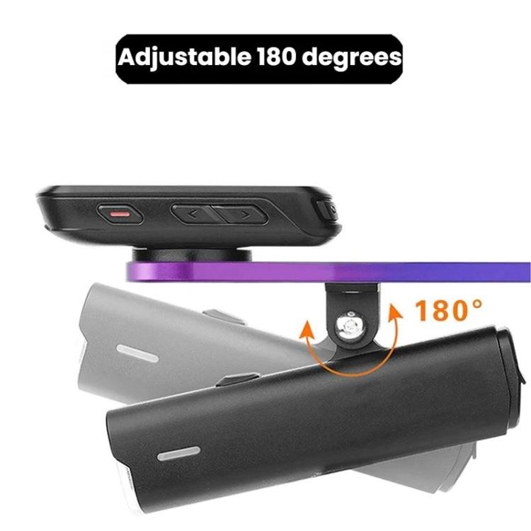 Supporto per ciclocomputer e luce bici regolabile