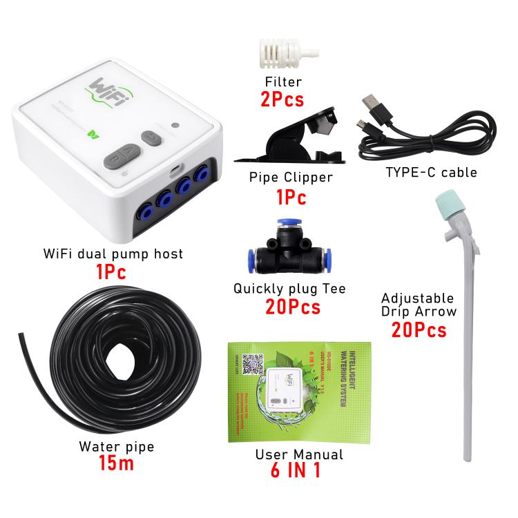 Sistema di irrigazione automatico doppia pompa con Wi-Fi