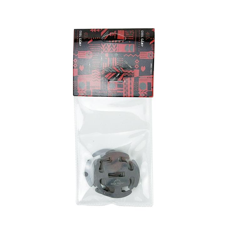 Clip in acciaio inox per corde da campeggio 2-4 mm