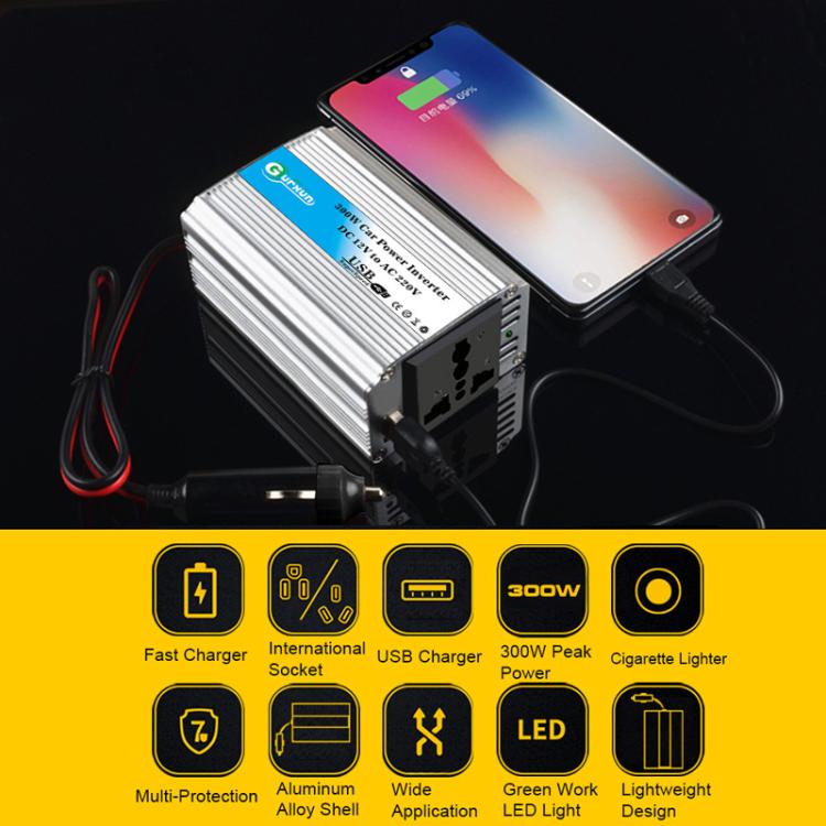 Inverter auto 150W Gurxun con presa accendisigari