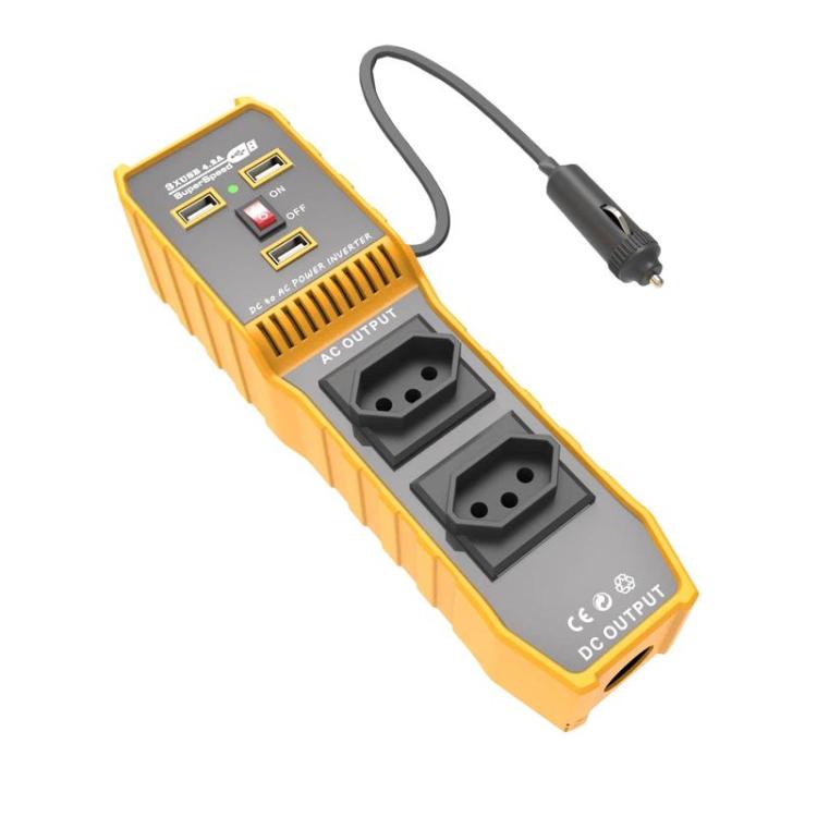 Inverter auto 12V a 220V con doppia USB e 3 porte
