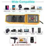 Inverter auto 12V a 220V con doppia USB e 3 porte