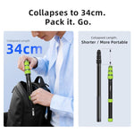 Asta telescopica selfie in alluminio 1,1 m per action camera