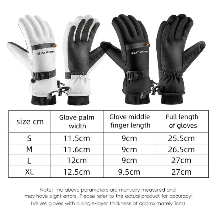Guanti da sci impermeabili WEST BIKING con touchscreen