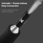 Adattatore valvola CO2 per bici Presta e Schrader con schiuma