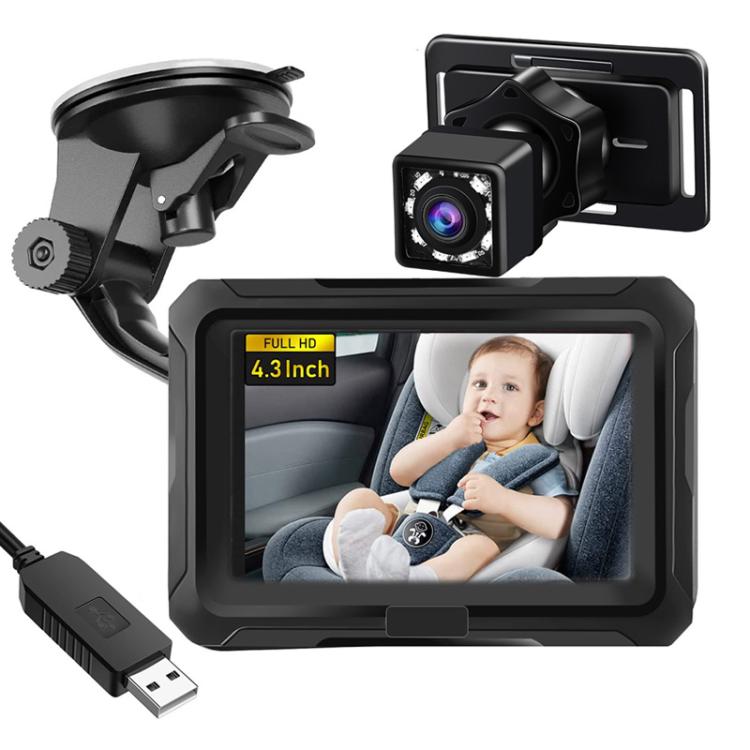 Monitor auto per bambini 4,3" HD 1080p con visione notturna