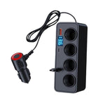 Caricabatterie auto con cavo retrattile e display digitale 120W