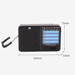 Radio portatile W-913 con puntatore, doppia alimentazione, FM/AM/SW1-7 e multibanda.