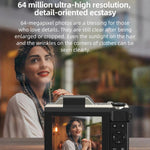 Videocamera D27 4K per vlogging, con fotocamera da 64 MP, zoom ottico 6x, schermo orientabile a 180 gradi e connettività Wi-Fi., D27 Black, D27 Brown
