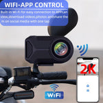 Telecamera da cruscotto per moto M1 impermeabile WiFi 2K HD