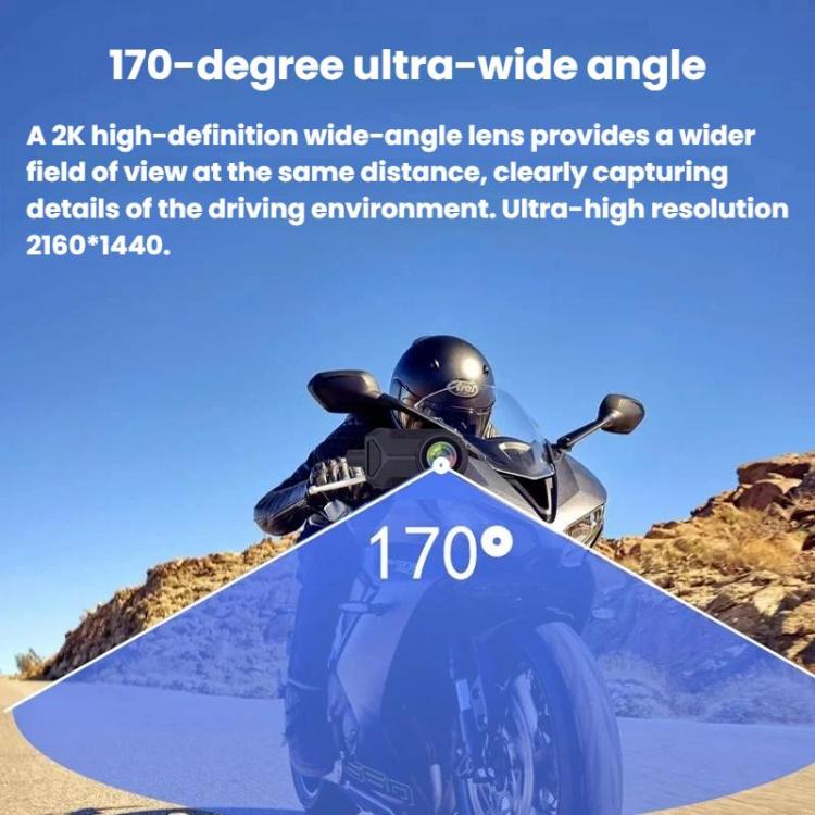Telecamera da cruscotto per moto M1 impermeabile WiFi 2K HD