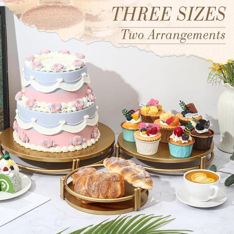 Set 3 alzatine per torte impilabili 30-25-20 cm