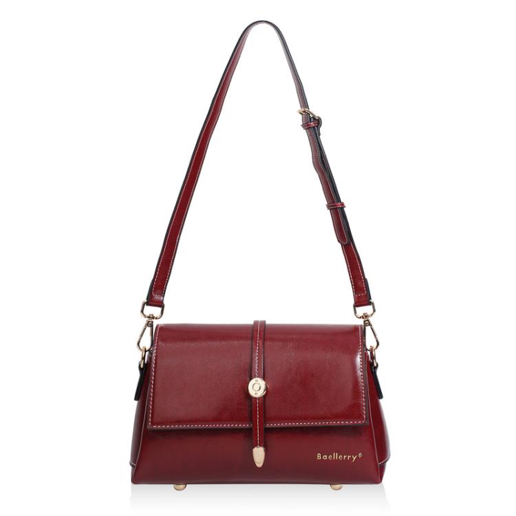 Borsa a tracolla piccola quadrata in pelle cerata Baellerry