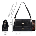 Borsa a tracolla piccola quadrata in pelle cerata Baellerry