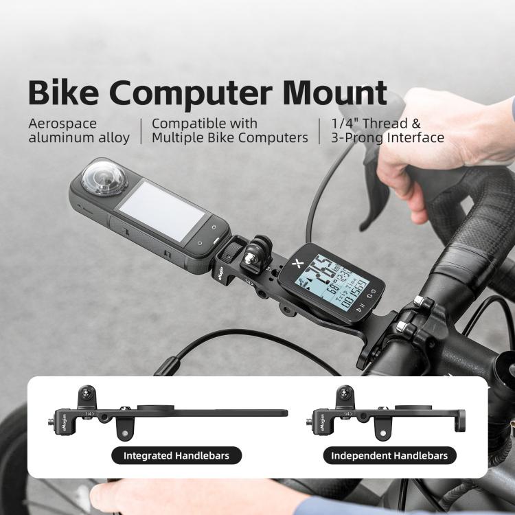 Supporto per tachimetro da ciclismo compatibile action camera