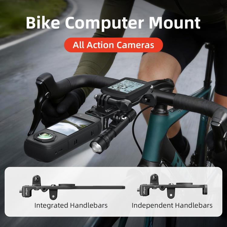 Supporto per tachimetro da ciclismo compatibile action camera