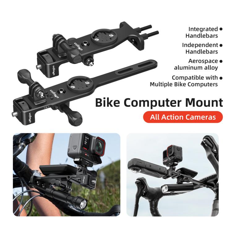 Supporto per tachimetro da ciclismo compatibile action camera