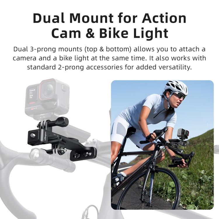 Supporto per tachimetro da ciclismo compatibile action camera