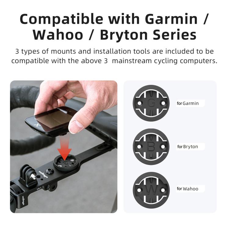 Supporto per tachimetro da ciclismo compatibile action camera