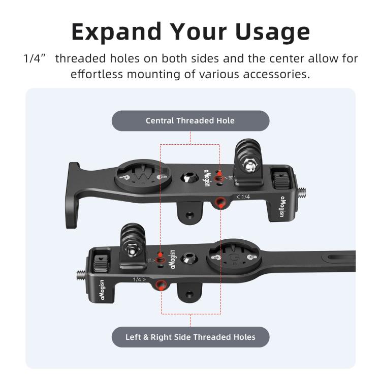 Supporto per tachimetro da ciclismo compatibile action camera