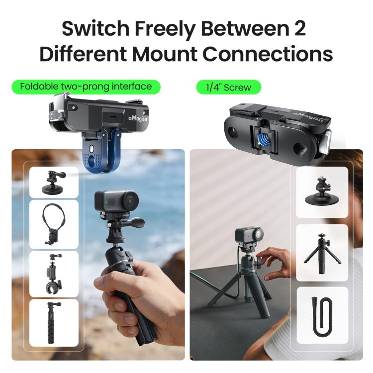 Base a sgancio rapido magnetica ricaricabile per DJI Osmo Nano