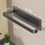 Porta rotolo magnetico da parete per cucina 28x10x8 cm