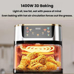 Friggitrice ad aria 1400W 10 litri con comandi touch