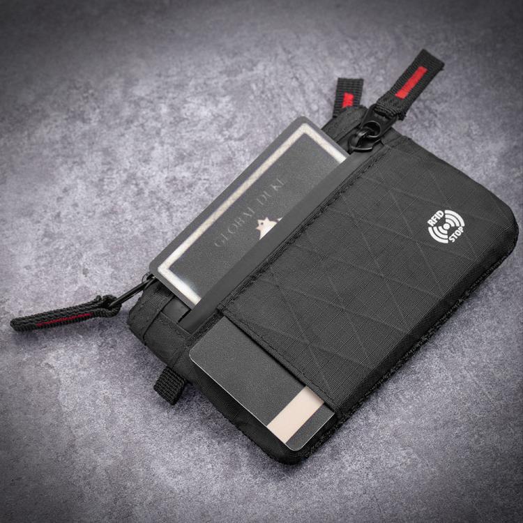 Porta carte antifurto con protezione RFID in tessuto X-PAC