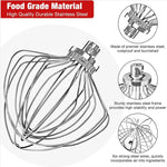 Frusta in acciaio inox a 11 fili per KitchenAid 7 quarti