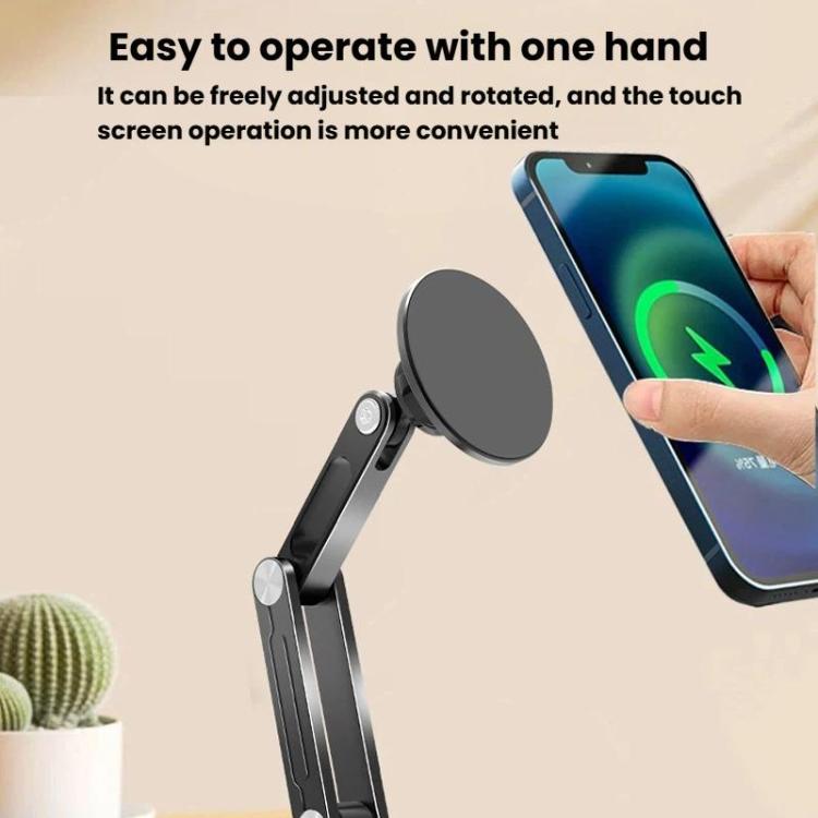 Supporto magnetico pieghevole per telefono in alluminio