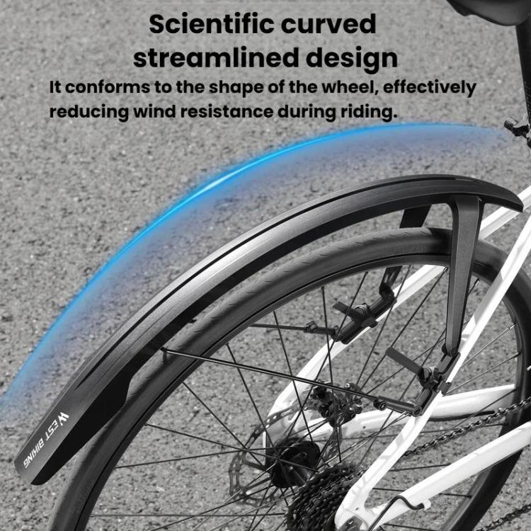 Parafanghi anteriori e posteriori estesi impermeabili per bici