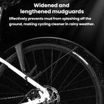 Parafanghi anteriori e posteriori estesi impermeabili per bici