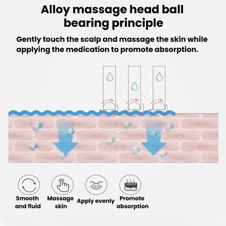 Applicatore per medicinali cuoio capelluto con pettine massaggian