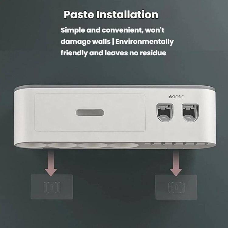 Porta spazzolino bagno con doppio dispenser e bicchiere