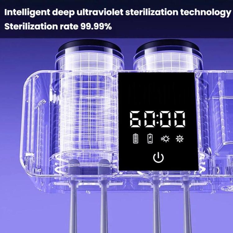 Porta spazzolino con sterilizzazione UV e asciugatura